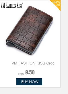 VM Мода KISS Бизнес Повседневный RFID просто бумажник держатель информации анти-сканирование мини кошелек Тонкий кошелек держатели кредитных карт