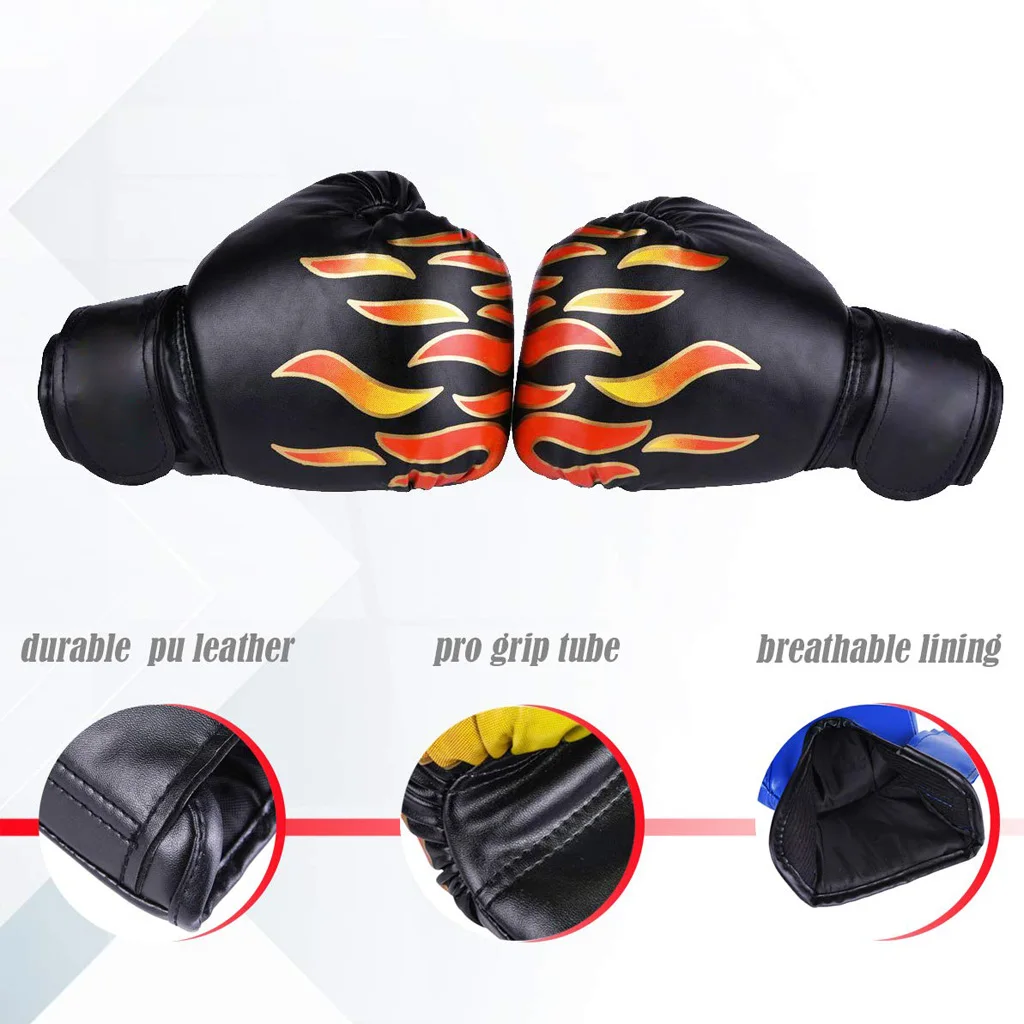 6OZ детская пу кожа Kick Боксёрские перчатки боксерские для занятия Каратэ Муай Тай