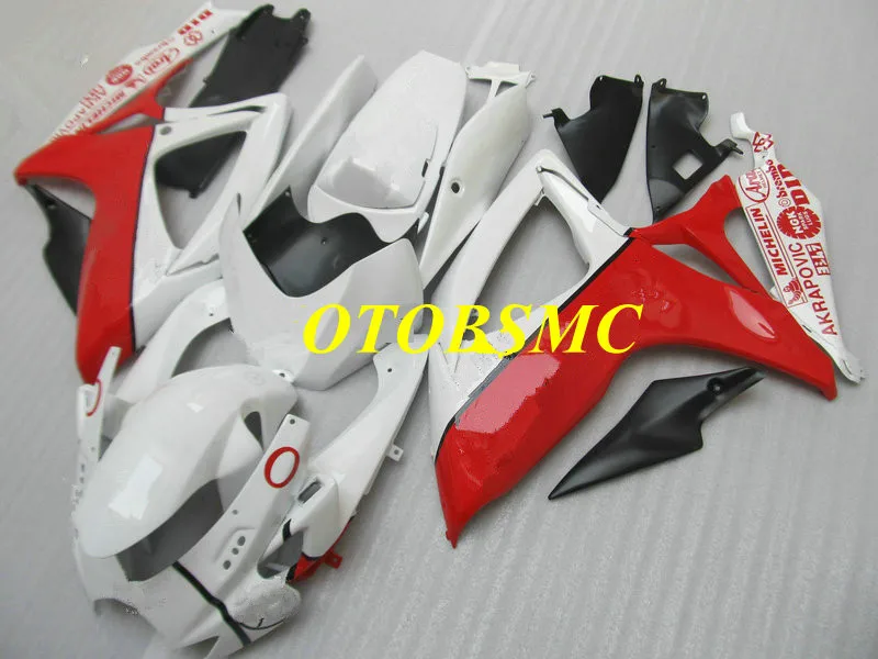 Обтекатель мотоцикла комплект для GSXR600 750 K6 06 07 GSXR 600 GSXR750 2006 2007 ABS красные белые