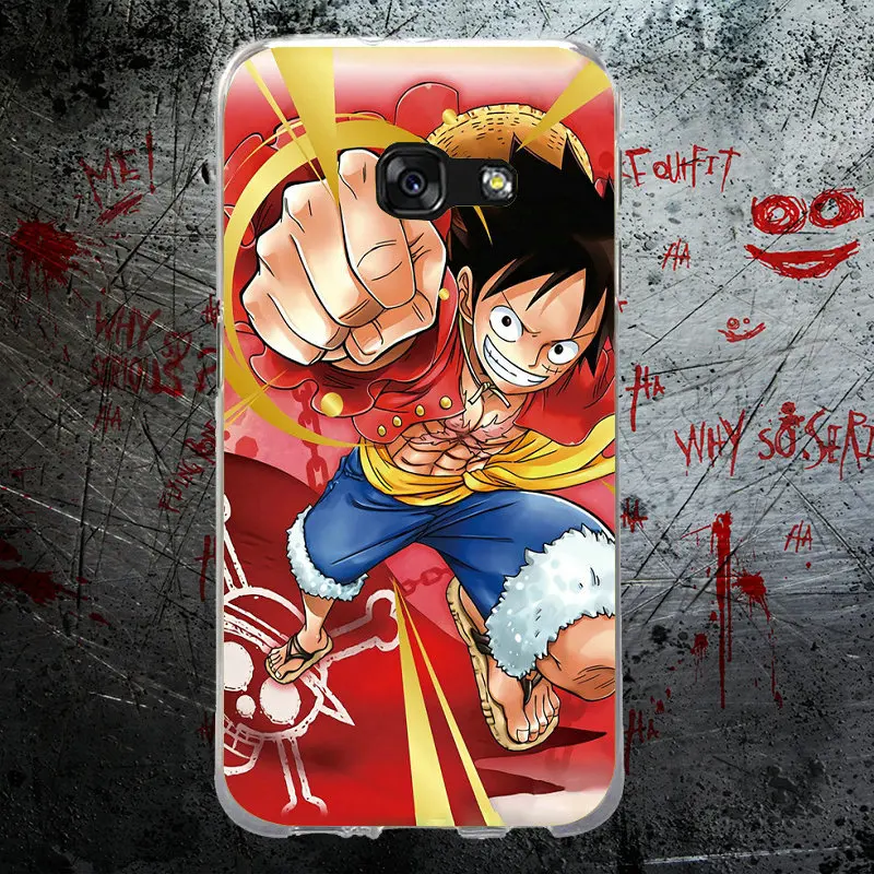 Cartoon One Piece Luffy Cases For Samsung Note 2 3 4 5 8 for HTC U11 M7 M8 M9 M10 A9 E9 Plus Soft Silicone TPU Bag | Мобильные