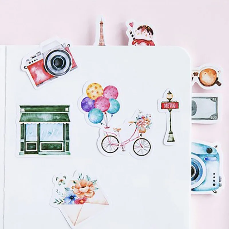 45 штук упак. Декоративные наклейки для багажа скейтборда ноутбука на холодильник