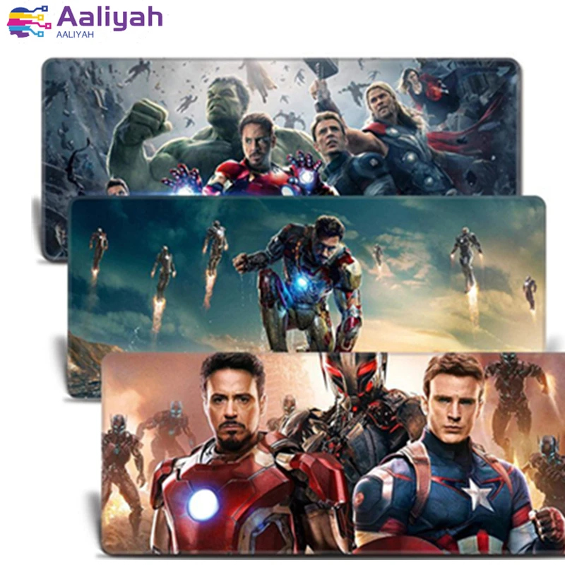 Экстра большой коврик для мыши 800*300 мм с закругленными краями Dr. singular Marvel hero iron Man
