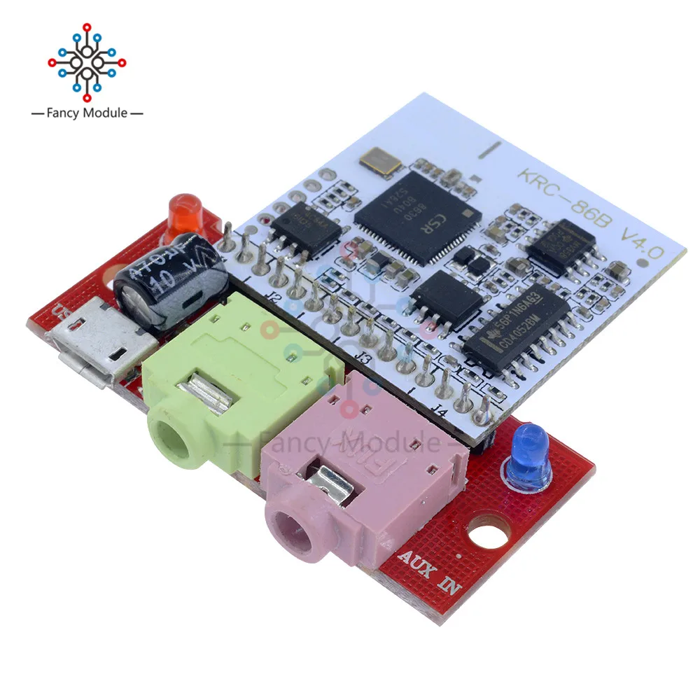 

Bluetooth 4.1 Audio Module CSR8630 KRC-86B Wireless Stereo Receiver Micro USB 3.5MM Speaker Amplifier Sound Sensor