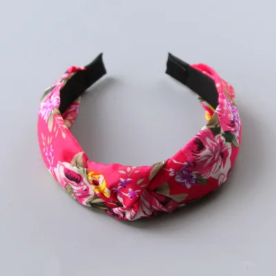 New Fashion Girls Cute Cartoon Dot Flower Smile Face Cloth Headband Kids Birthday Gifts Hairbands Hair Bands Hair Accessories - Цвет: 8