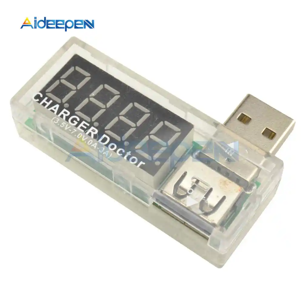 Светодиодный дисплей цифровой вольтметр Амперметр USB измеритель напряжения тока