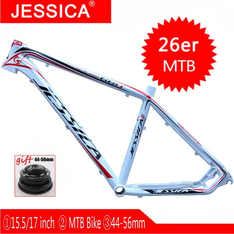 JESSICA 15,5/1" рама для горного велосипеда 26er MTB велосипедная Рама в комплекте алюминиевая рама 44-56 мм коническая BB68 велосипедная Рама