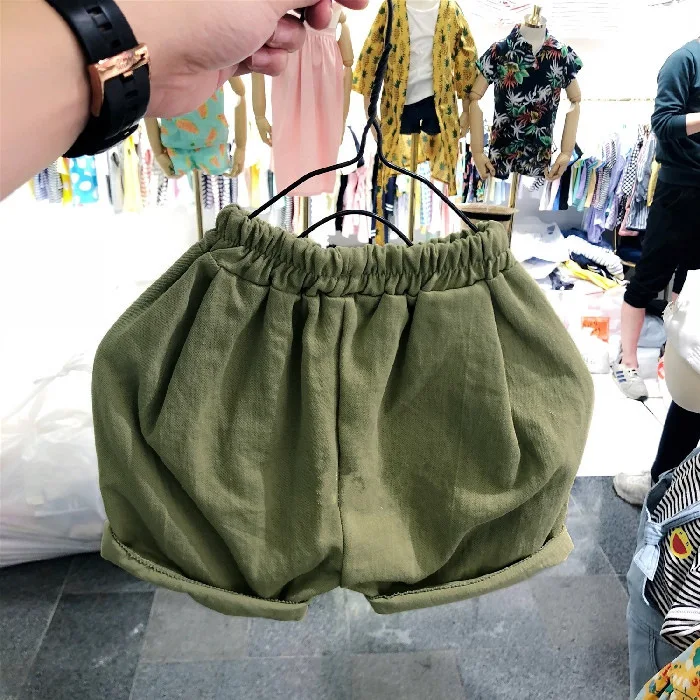 

2019 Summer Wear Children New Korean Leisure Relaxed Joker Cotton Shorts Baby Boys Girls Solid Color Pants
