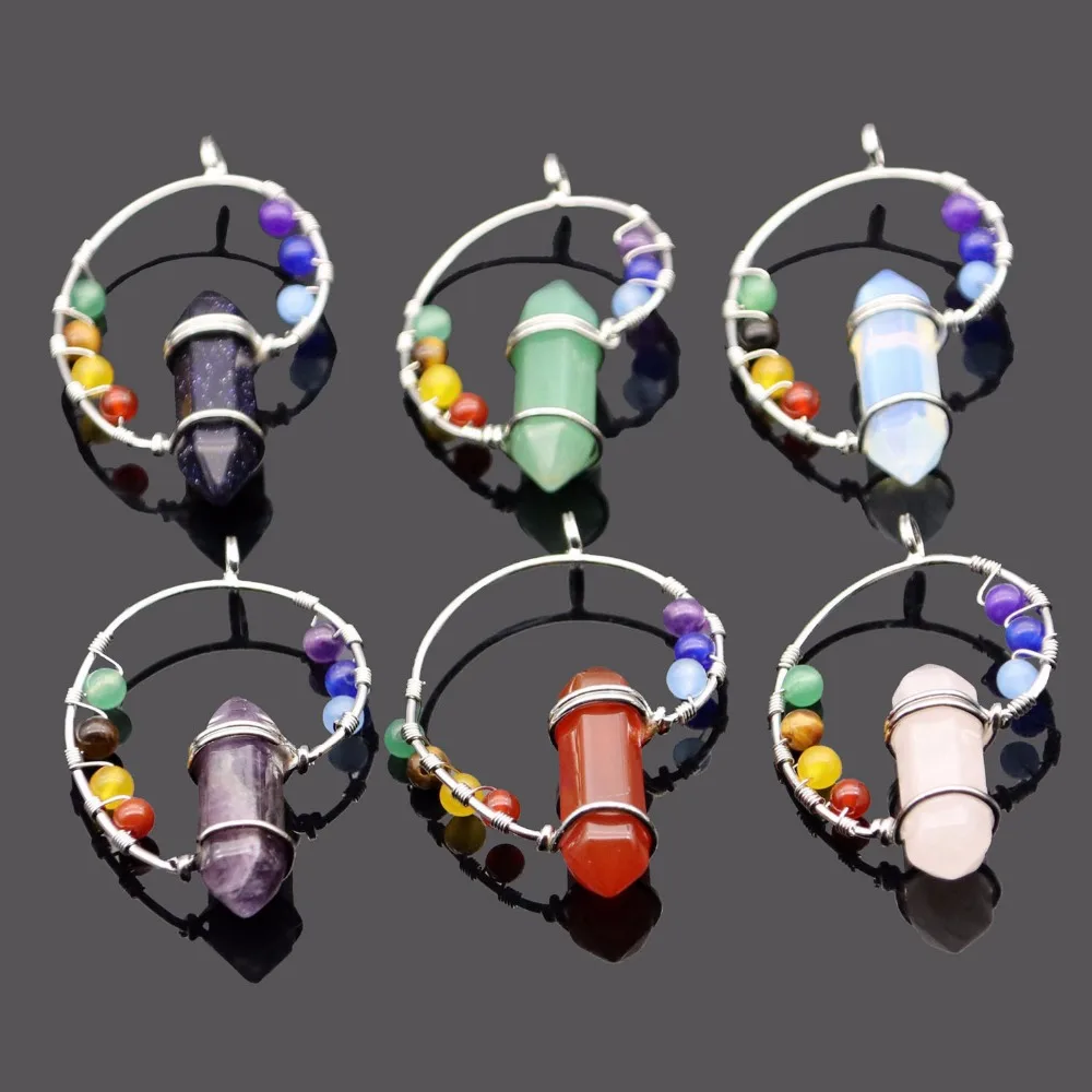 Восстанавливающий кулон Reiki для медитации Real Natural Stone 7 Подвески чакры