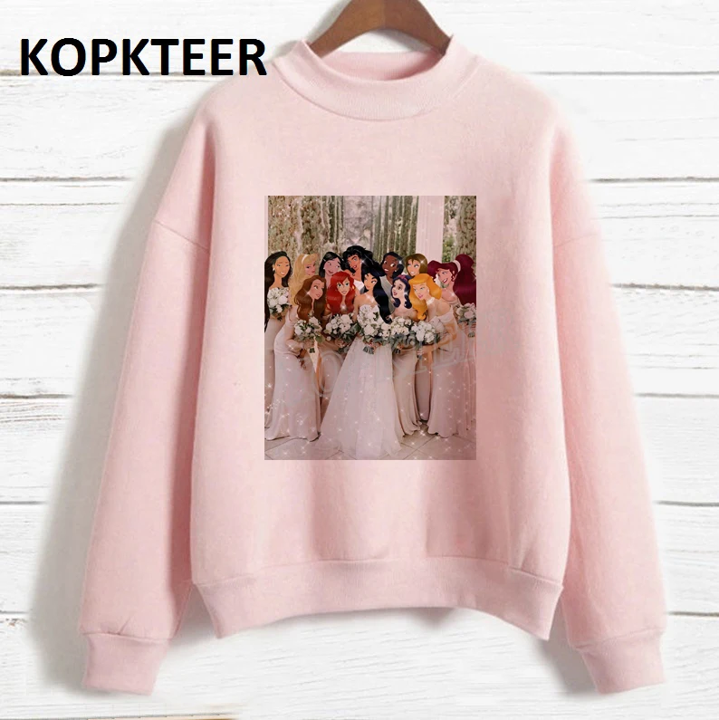 Женская мода, худи Harajuku, худи, Sudadera Mujer, принцесса, Свадебная вечеринка, графический свитер, уличная одежда, свитер для женщин