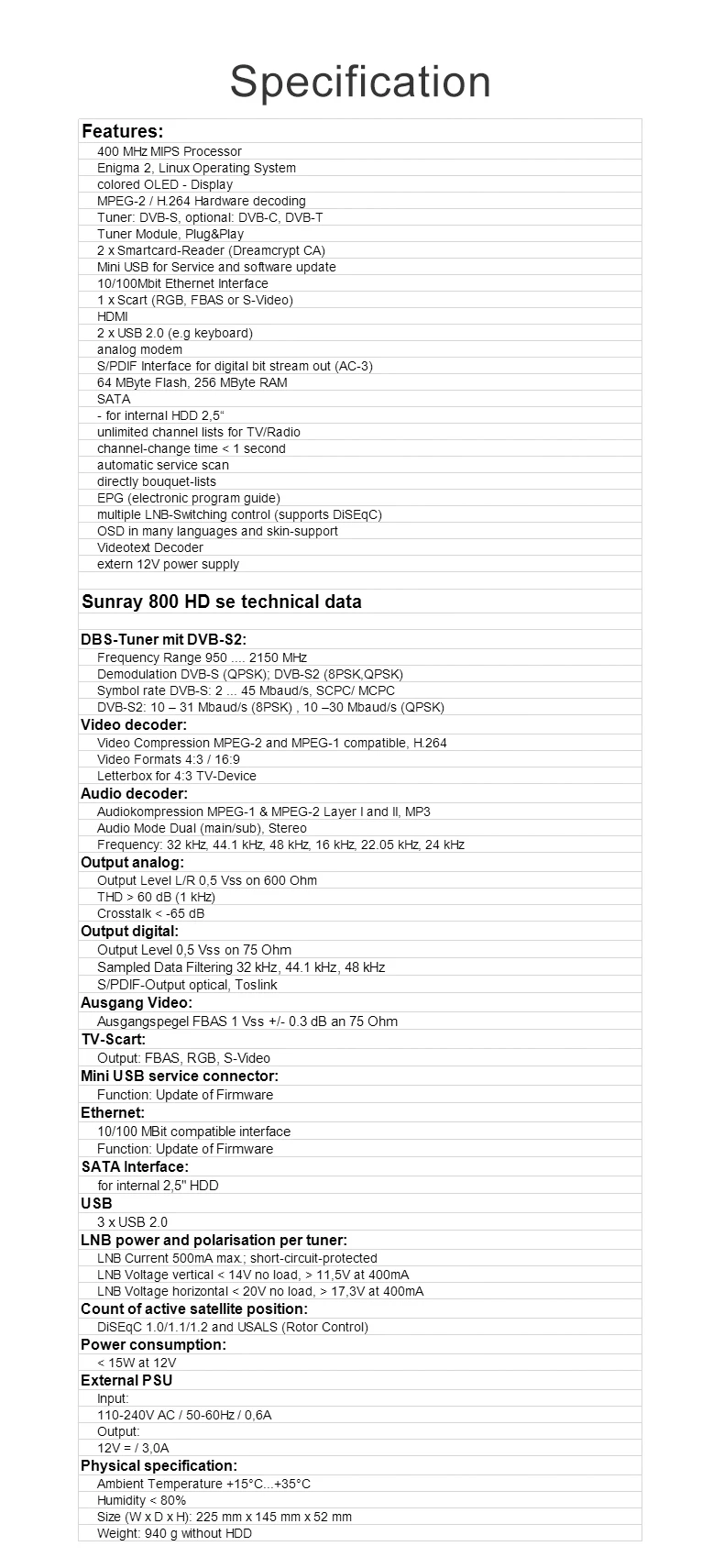 Заводская последняя версия dm Sunray SR4+ sim2.10/a8p DVB-S2 спутниковый ТВ приемник enigma 2 Linux