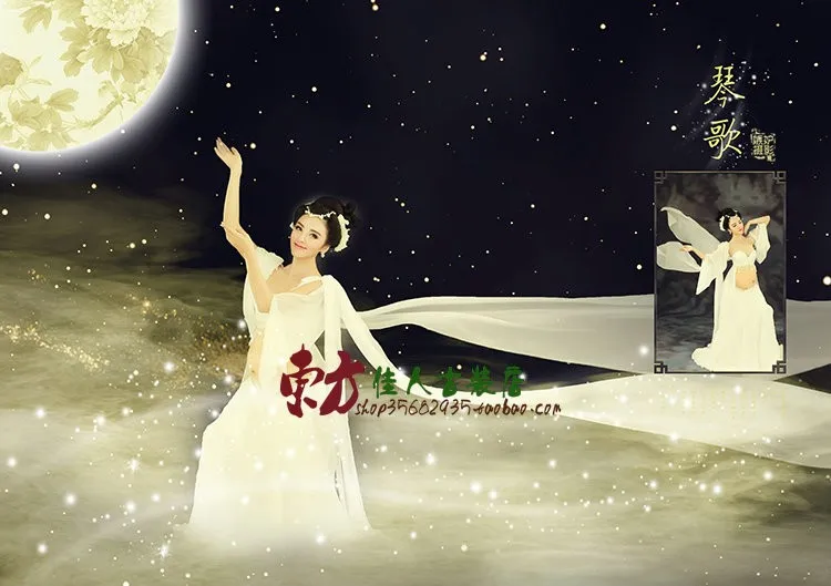 Qin Ge персональный костюм для фотосъемки для беременных Мумия тематический костюм Hanfu Летающий сказочный костюм