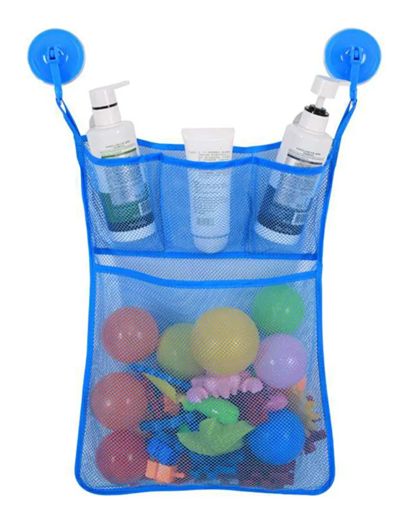 blue 33x46cm-HA0781 Детские игрушки для ванной, аккуратная складная сумка для хранения, кукла для ванной, Сетчатая Сумка, Сетчатая Сумка для организации игрушек для детей - Цвет: blue 33x46cm-HA0781