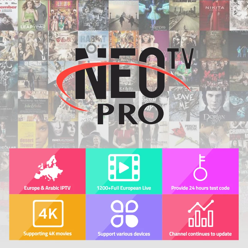 Neo ТВ Pro Французский IPTV подписка 1300 Live VOD фильм каналы французский арабский