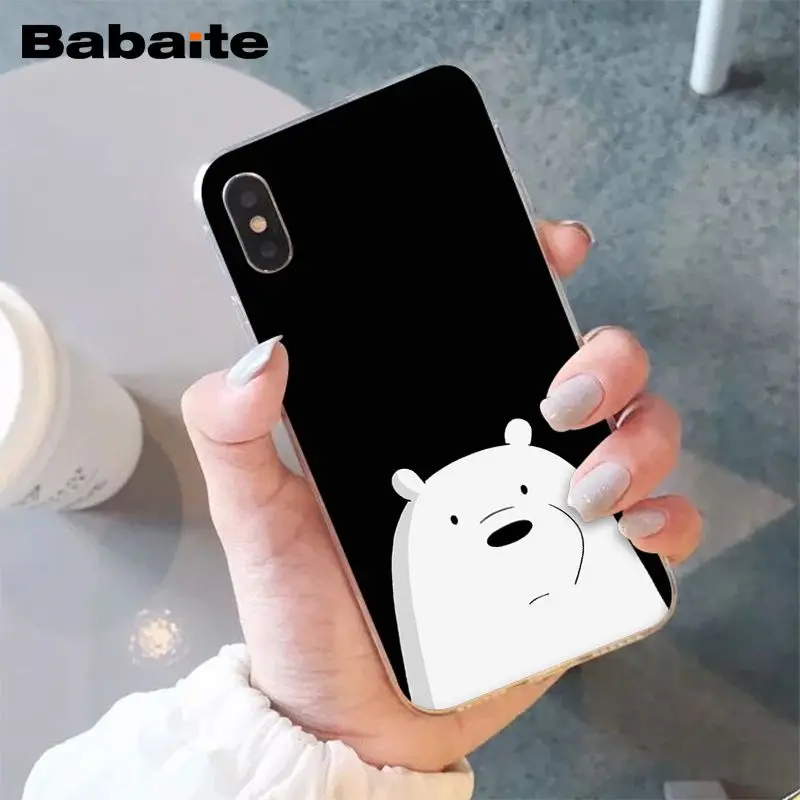 A14 Babaite три милых медведя панда мультфильм DIY Роскошный Высокий протектор на конце чехол для iPhone 5 5Sx 6 7 7plus 8 8Plus X XS MAX XR - Цвет: A14
