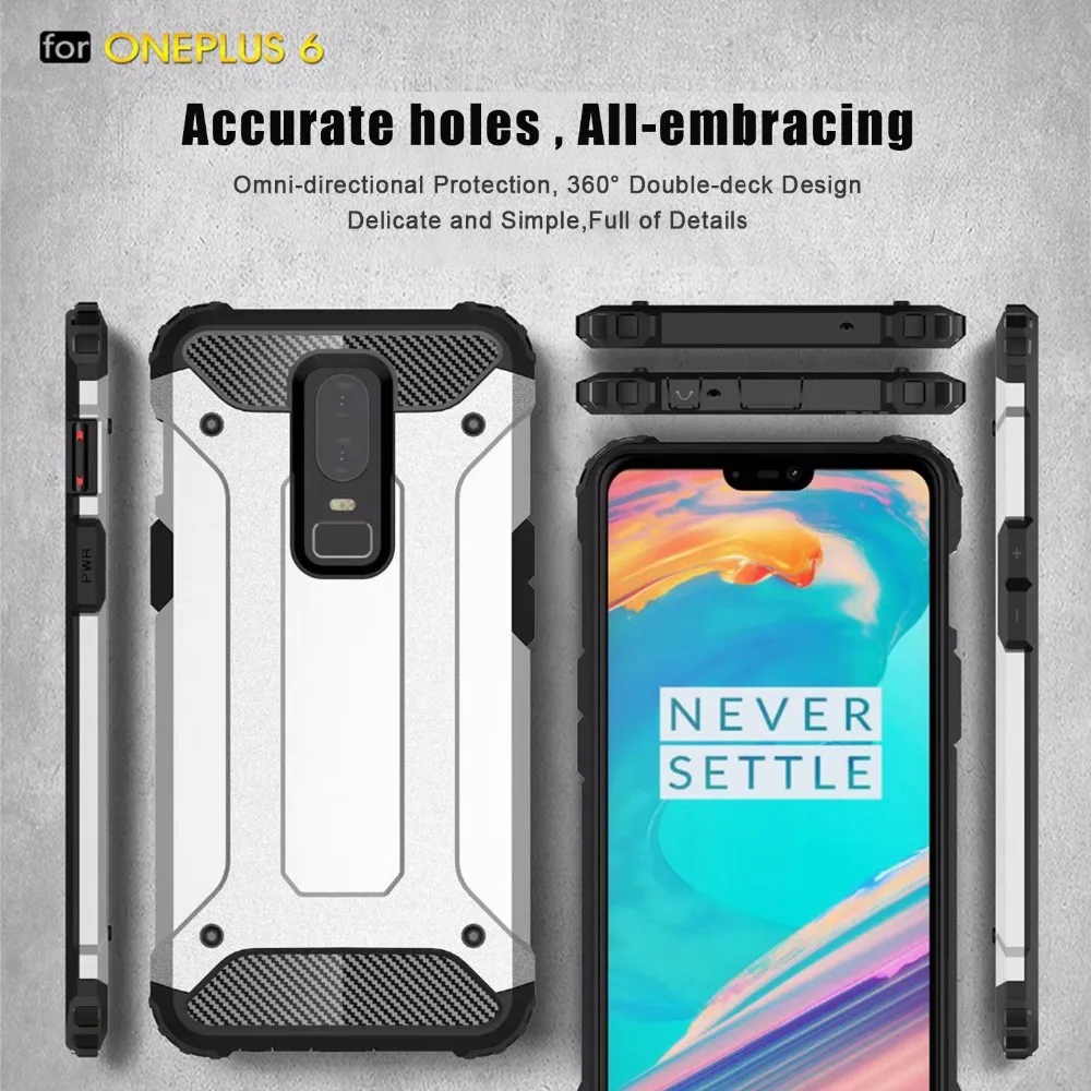 For OnePlus 6 Case Shockproof Hybrid PC Armor Anti-Shock Silicone Phone Oneplus 5 5T Shell Cover Rugged | Мобильные телефоны и