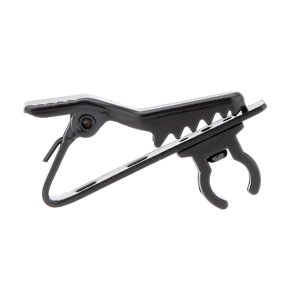 Металлический профессиональный черный зажим для лацкана микрофона петличный