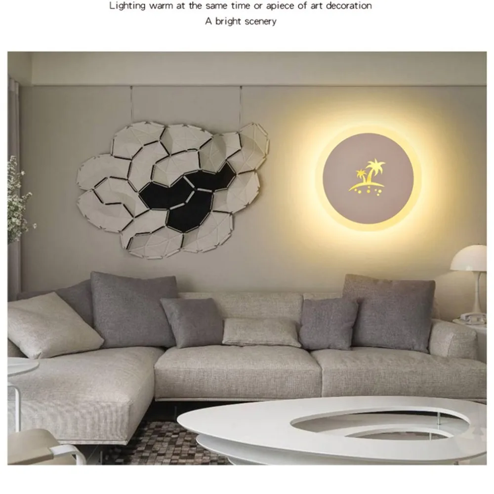 Светодиодный акриловый настенный светильник Smiley 16 Вт настенные светильники для