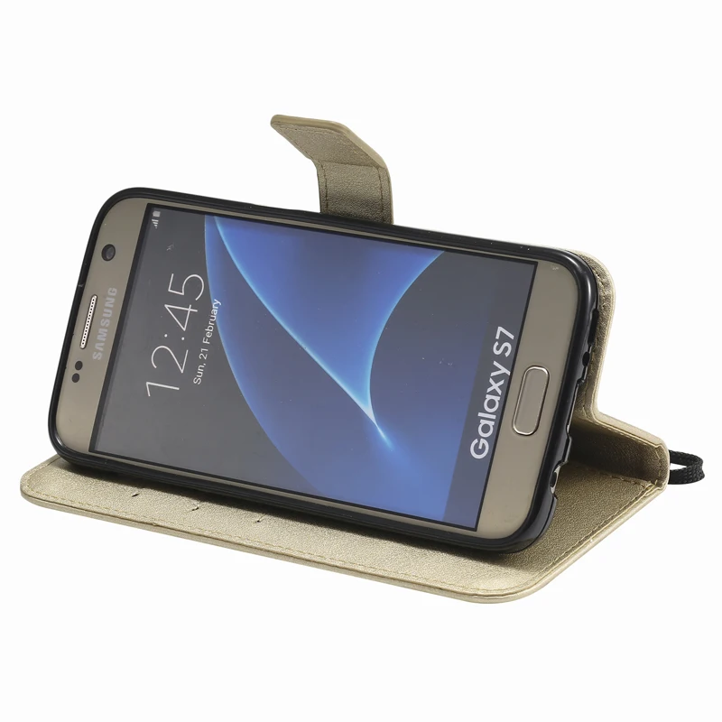 Чехол-книжка для Samsung Galaxy S7 S 7 SM G930F G930FD G930P G930U G930X с отделением карт кожаный чехол