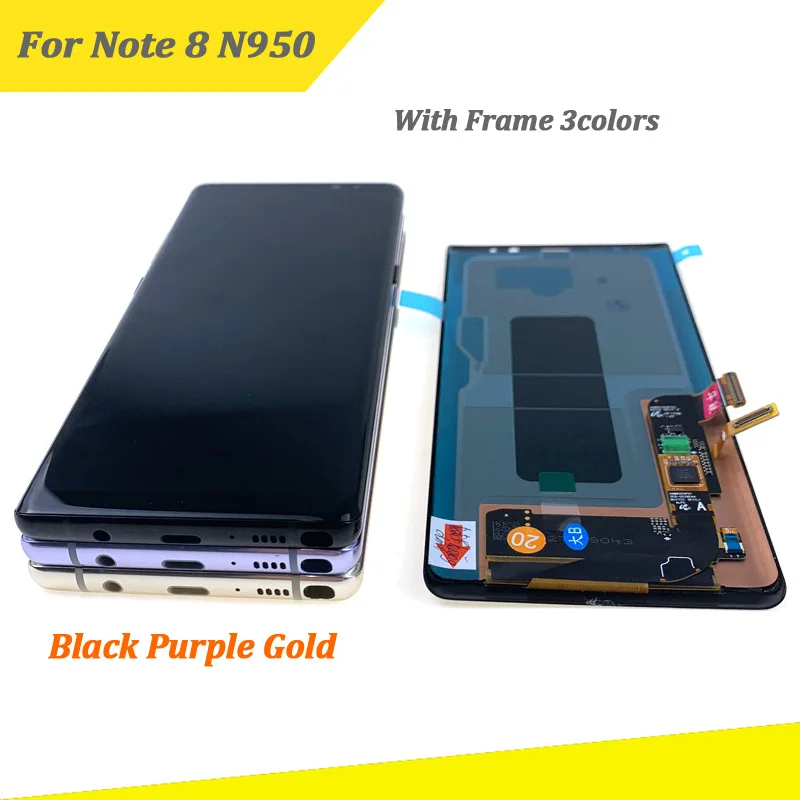 Супер AMOLED дисплей для SAMSUNG Galaxy NOTE8 lcd N950 N950F сенсорный экран запасные части с