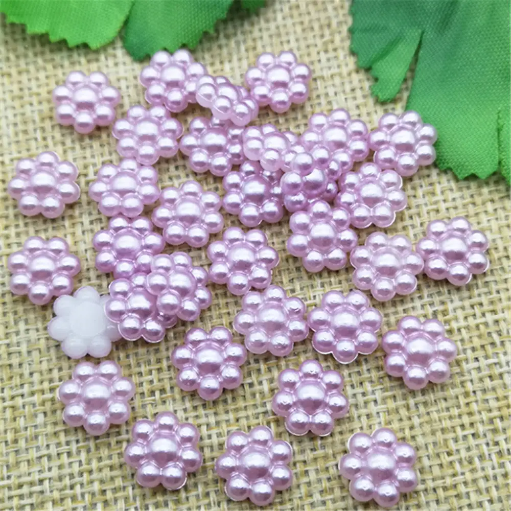 Сделай Сам 100 шт. пластиковые бусины в виде груши цветок искусственные с плоской