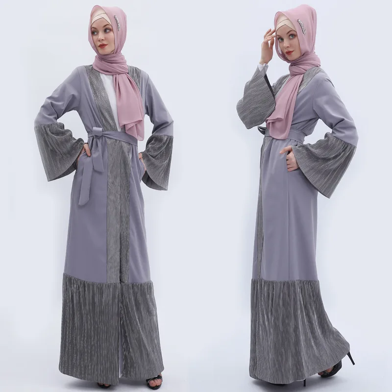 Фабричный цветной кардиган мусульманский халат syari Женский Дубайский длинный