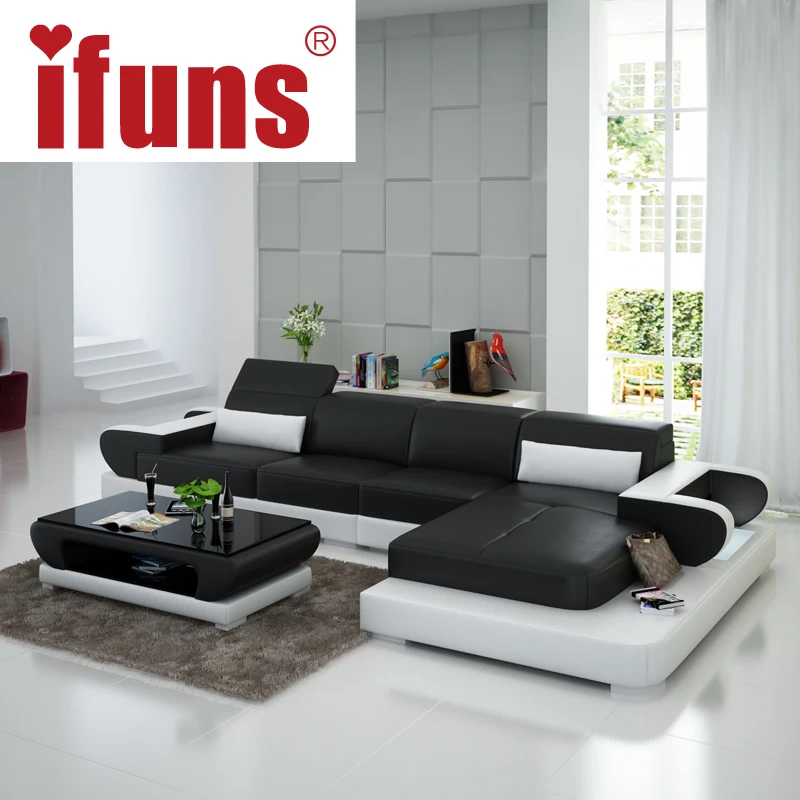 IFUNS Moden New Design Top Garin Leather L Shaped Storage Corner Sofa for Living Room sofas furniture | Мебель