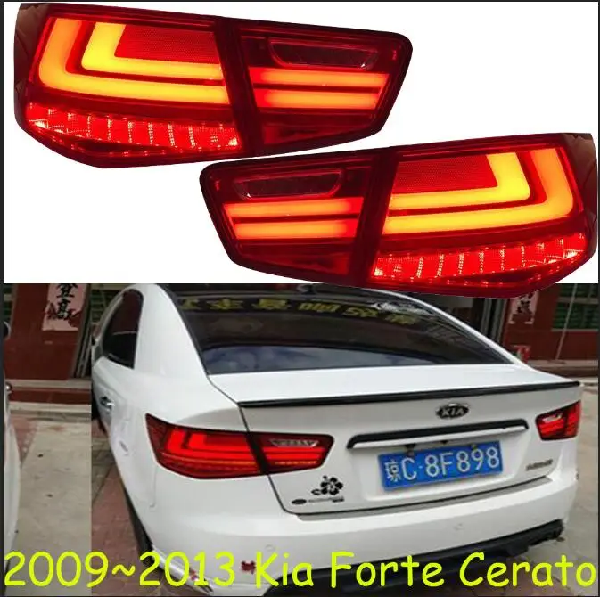 Model1 style Динамической видео для Форте хвост светильник 2009 2010 2011 2012 2013 Cerato светодиодный фонарь светильник Форте задний фонарь DRL+ тормоз+ Парк+ сигнала - Цвет: Model1 style