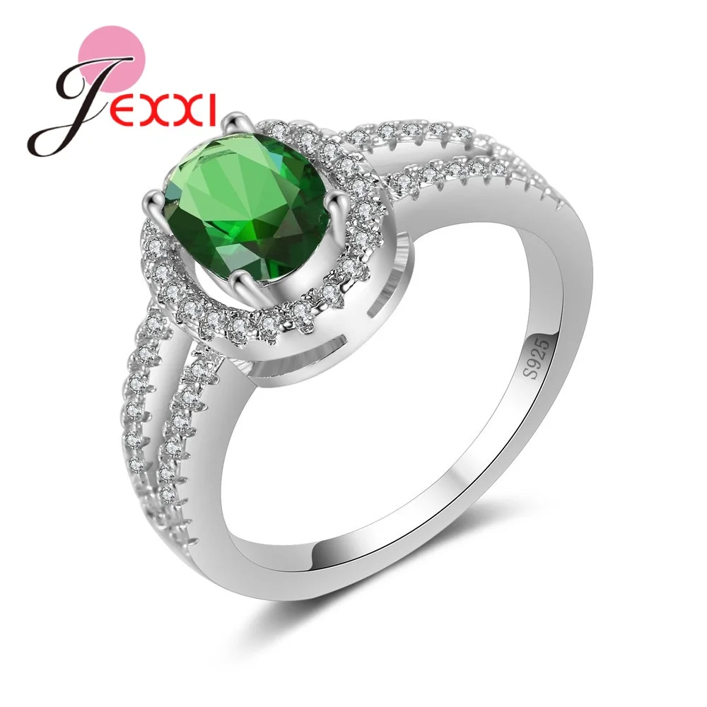 

Women Ring Cubic Zirconia Fashion 925 Sterling Silver Crystal Wedding Engagement Rings Accessory Anillos Bijoux Bague