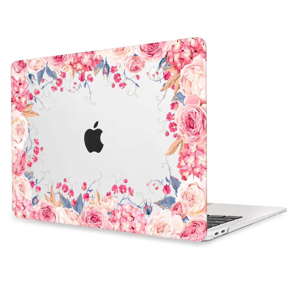Чехол с кристальным принтом с клавиатурой, Защитная пленка для экрана для MacBook A1932 Air Pro retina 12 13 15 Touch Bar A1989 A1990