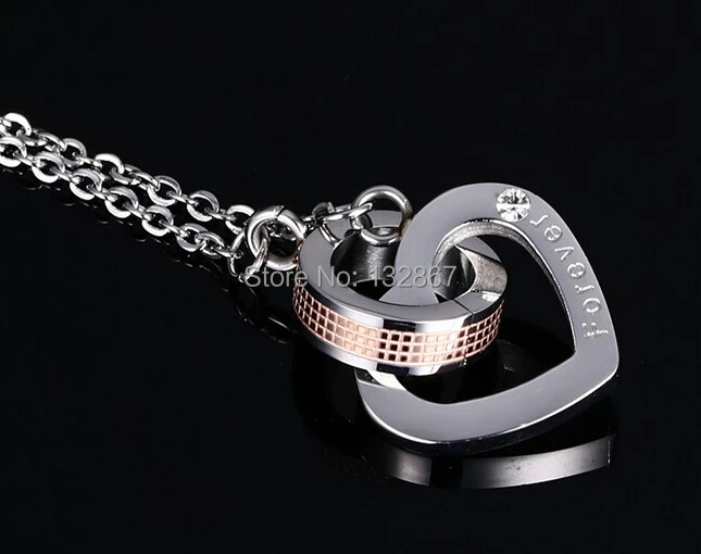 Невеста жених Пара лучший подарок черный розовое золото нержавеющая сталь