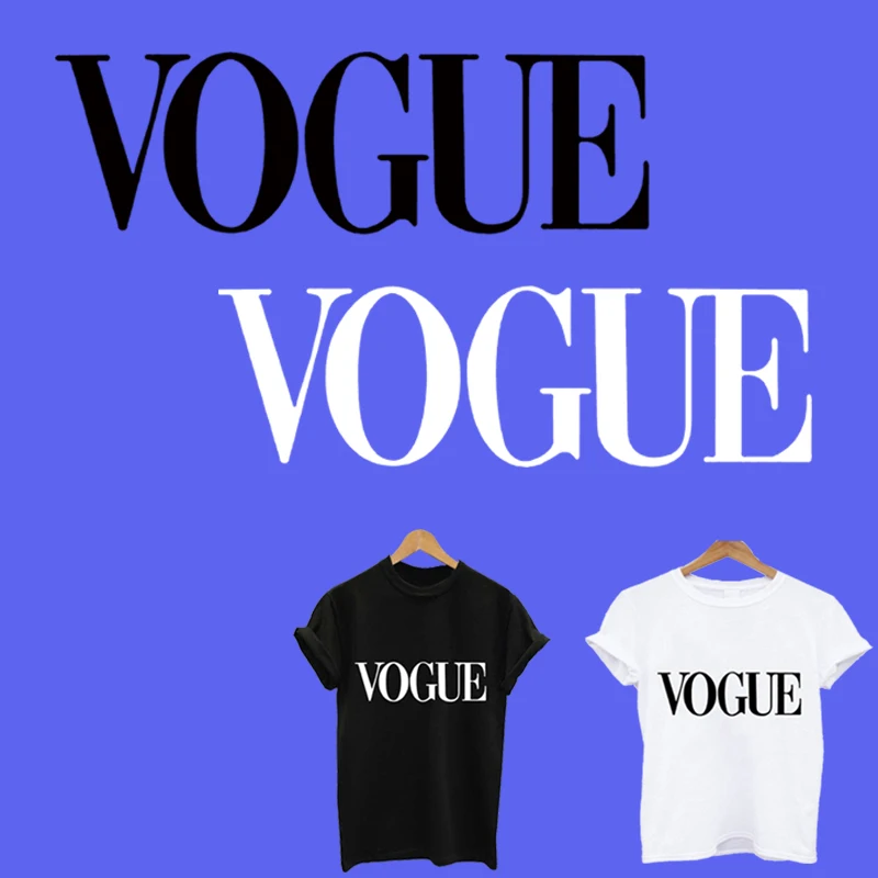 VOGUE, для переноса утюгом полоски на одежде наклейки термочувствительного патчи применения одного гладильная печати на ткани для одежды, топы