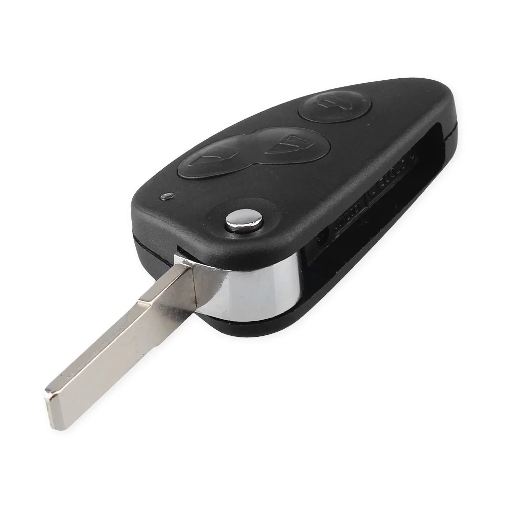KEYYOU 2 3 кнопки ключа автомобиля откидная оболочка ключа дистанционного управления брелок Uncut SIP22 лезвие для Alfa Romeo 147 156 166 GT ключи - Цвет: 3 Buttons