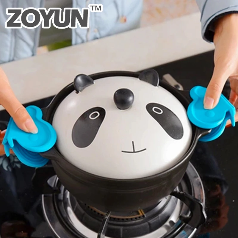 Силиконовые кухонные теплоизоляционные горшки с зажимами бабочками перчатки