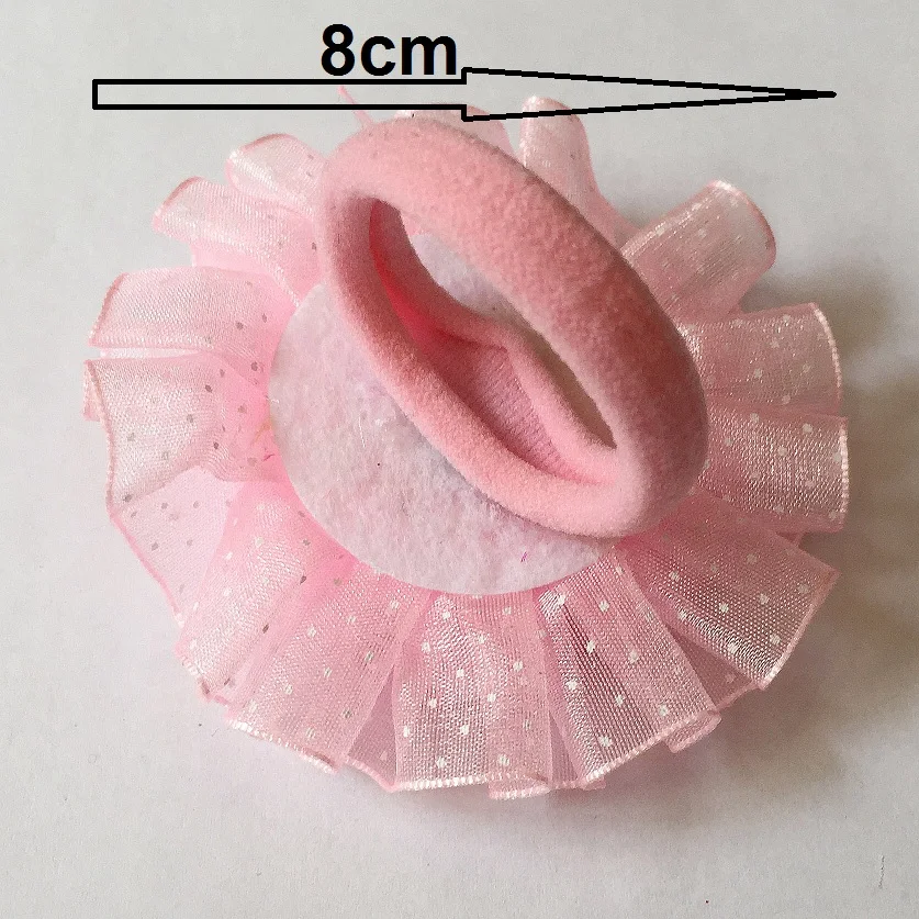 Элегантные повязки на голову с цветами 2 шт. 10 цветов тюлевые бантом в горошек