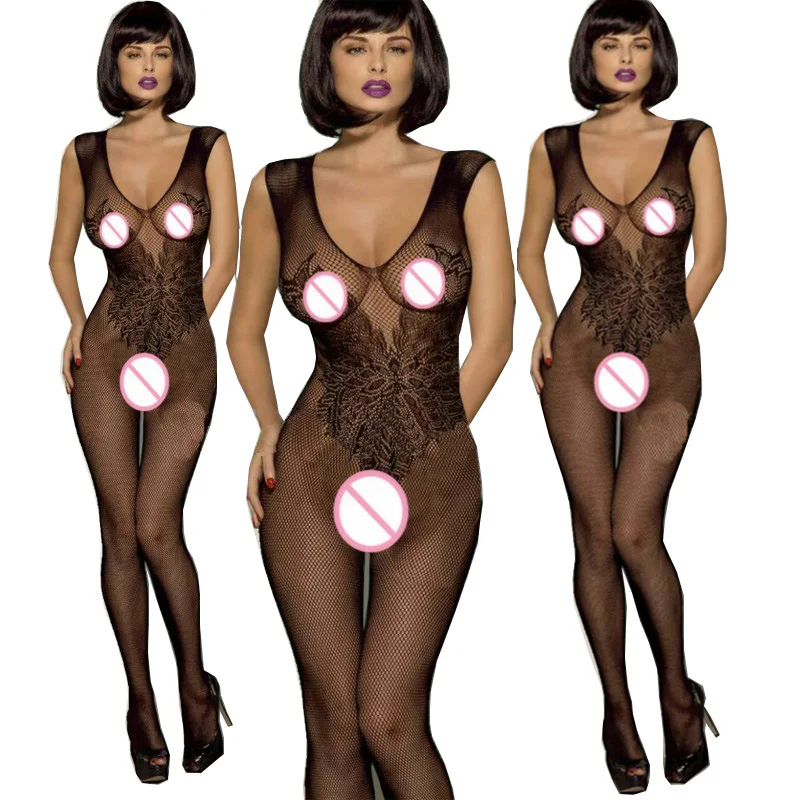Женское сексуальное нижнее белье комбидресс с открытой промежностью эластичная