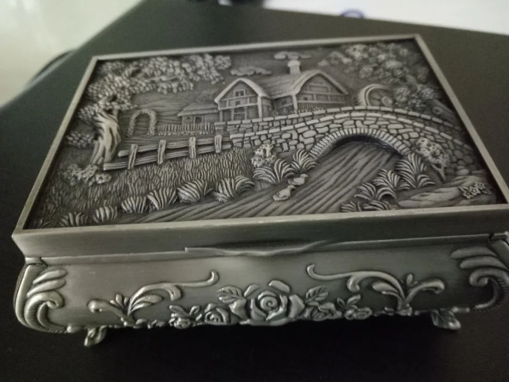

Beautiful tibet silver carved elephant jewelry box MM free shipping