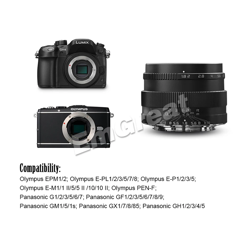 Zonlai 22 мм F1.8 ручной объектив с фиксированным фокусным расстоянием для sony E-mount DSLR камер для цифровой фотокамеры Fuji адаптер объектива для камер Micro 4/3 a6300 a6500 X-A1 X-A2 X-M1 G1 G2 G3 беззеркальных Камера