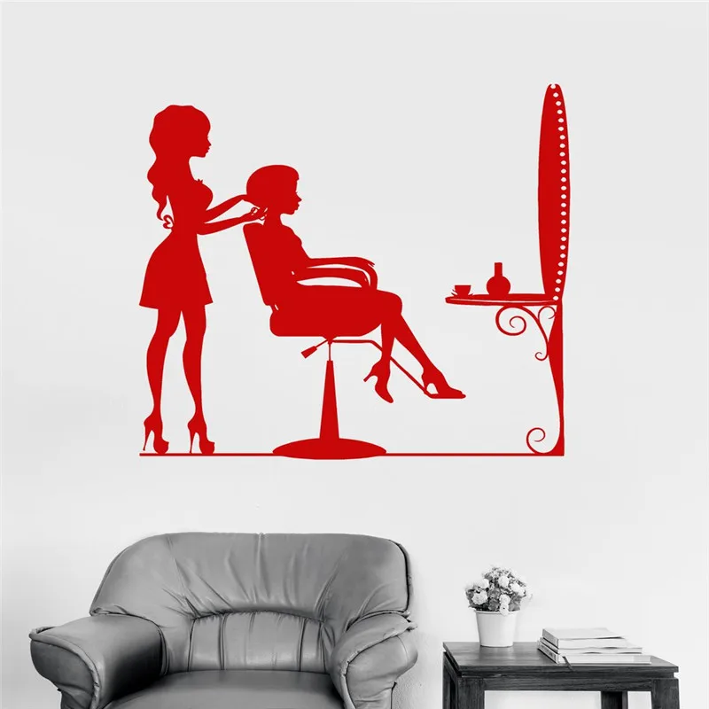 

Vinyl Wall Decal Hair Beauty Salon Hairdresser Stylist Barber Sticker Available In Different Sizes Wallpaper Hot Mural