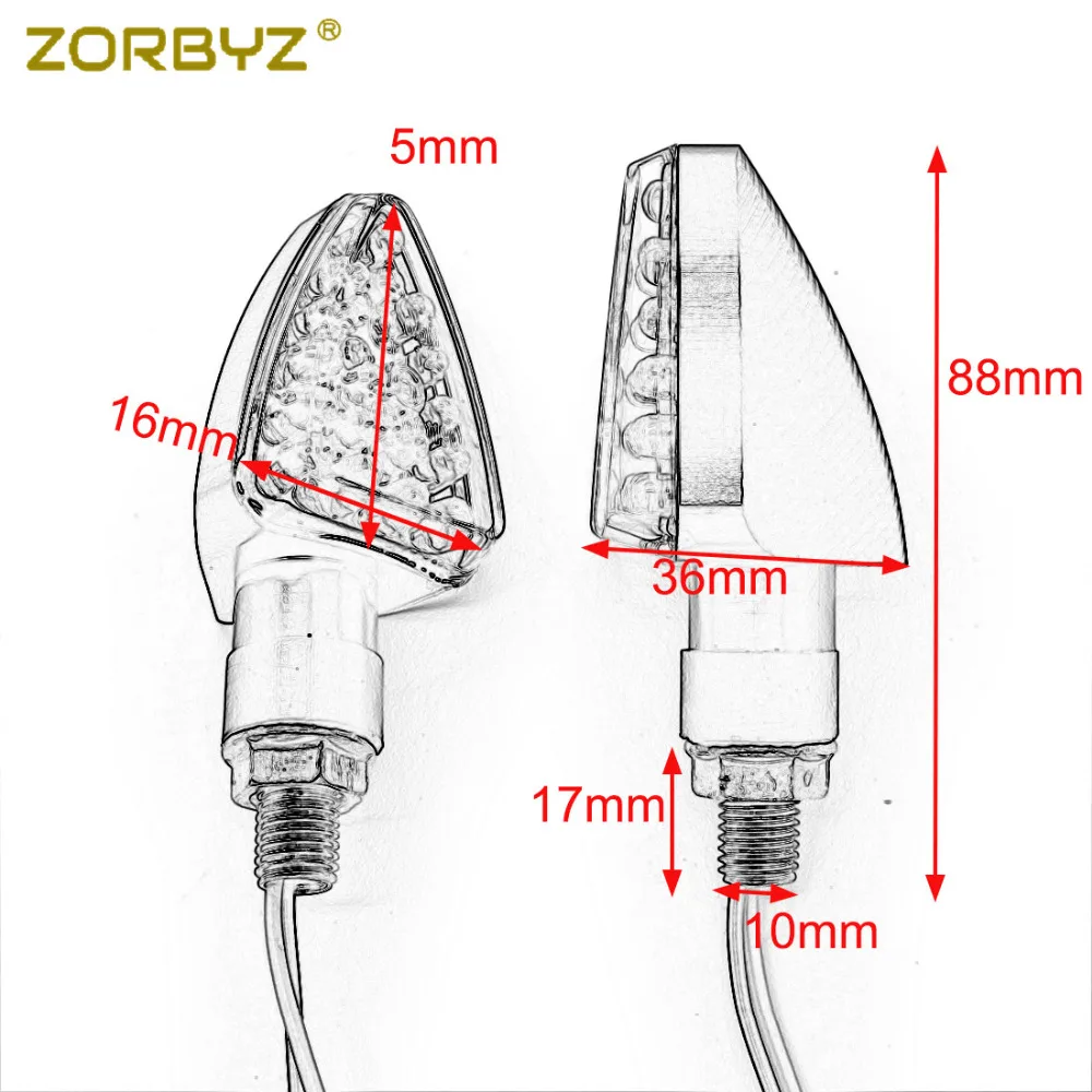 ZORBYZ мотоцикл золото CNC LED поворотники световой индикатор для Honda Harley Suzuki Yamaha| |
