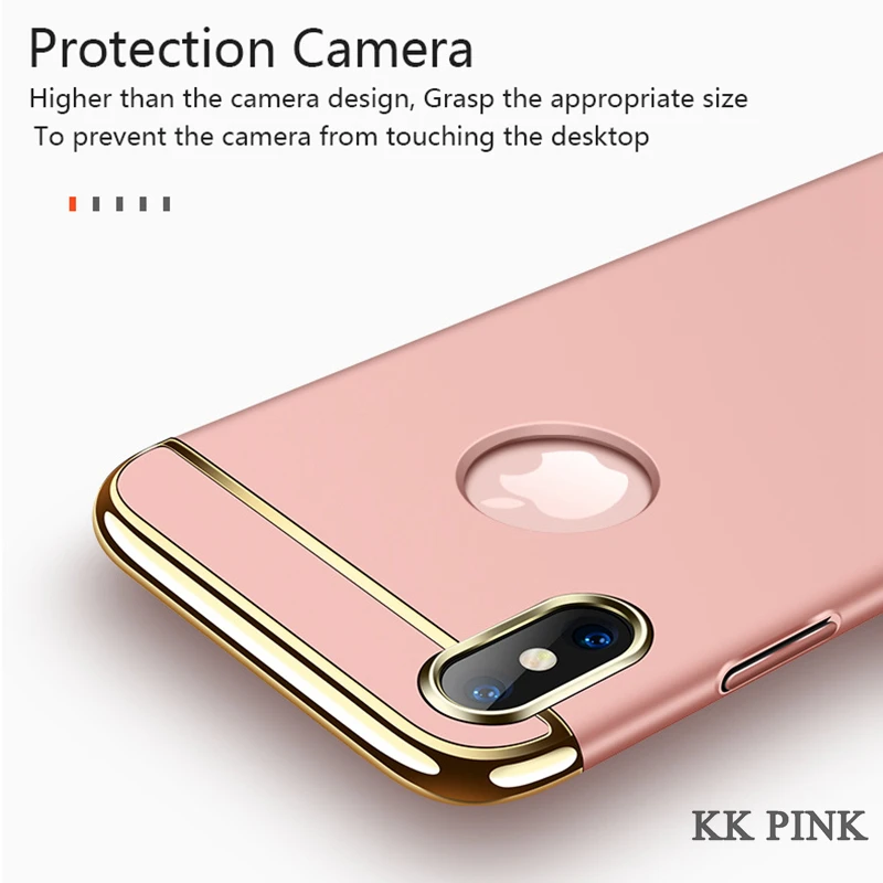 3 in 1 Matte Hard PC Coque Case For iPhone XS MAX XR 360 Degree Luxury Full Protect Cover 8 7 6 6S Plus 5 5S SE |