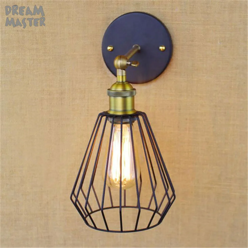 Светильник в стиле ретро индастриал для коридора настенное бра лофт