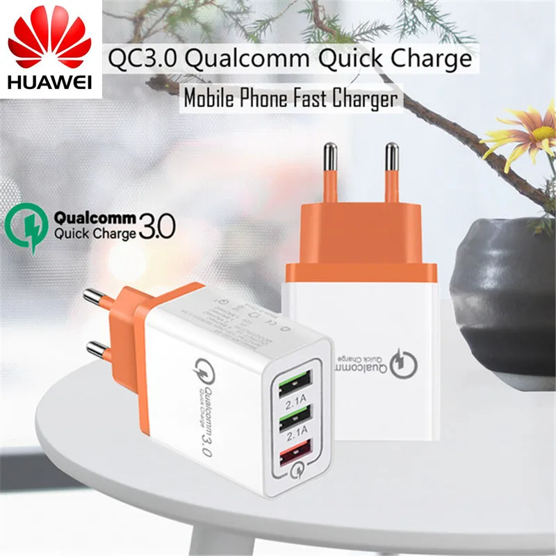 Универсальный 18 Вт USB quick charge 3,0 5V 3A для Iphone 7 8 EU US Plug, быстрое зарядное устройство для мобильного телефона Samsug s8 s9 huawei