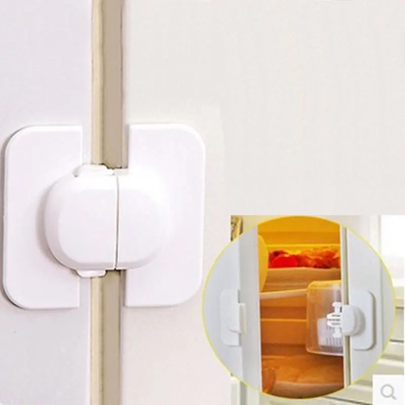 Cerradura de refrigerador de seguridad multifunci&oacute;n para beb&eacute;, bloqueo de seguridad antipellizco para el hogar de ni&ntilde;os, suministros de seguridad para ni&ntilde;os, 3 unids/lote-1