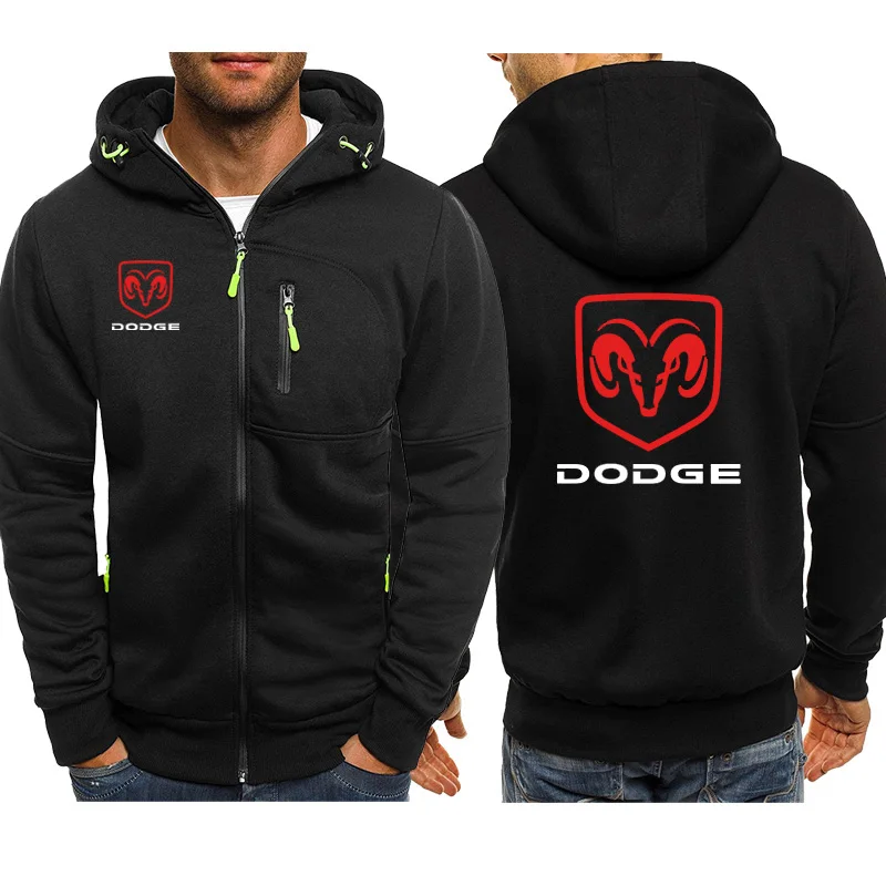 Мужские толстовки с капюшоном с логотипом Dodge Car, повседневные толстовки с капюшоном в стиле хип-хоп Харадзюку с длинным рукавом, мужская куртка на молнии, мужская толстовка с капюшоном, одежда - Цвет: 801