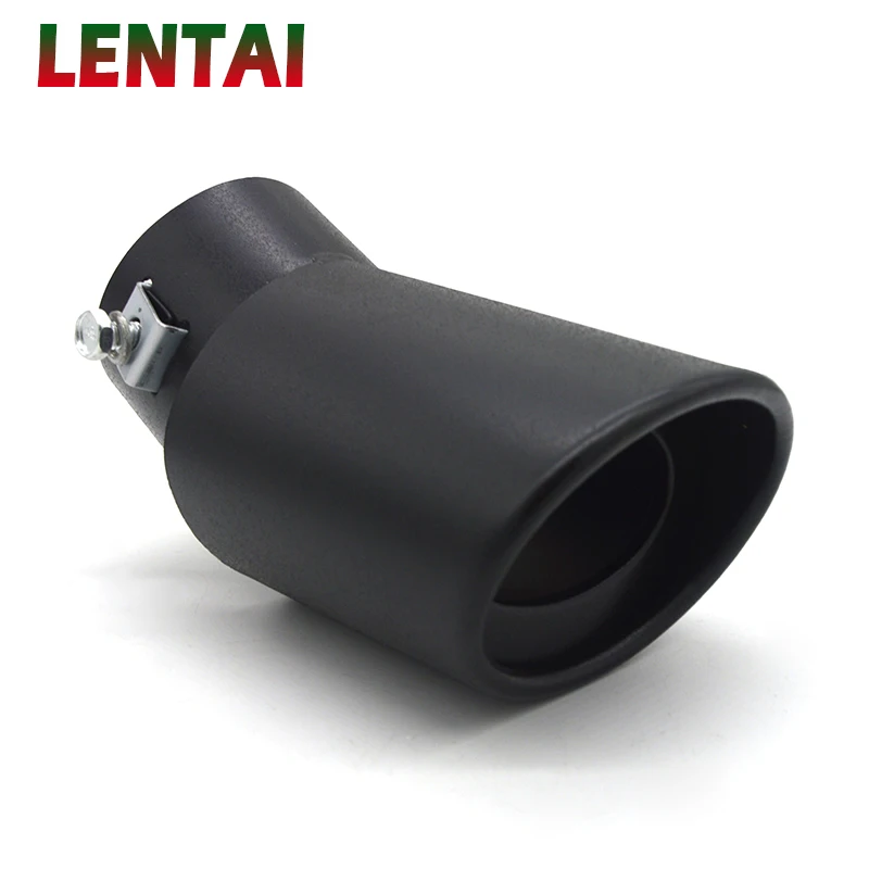 LENTAI Universal Car Auto Exhaust Muffler Tip Stainless Steel Pipe Chrome Trim Modified Car Rear Tail Throat Liner Accessories