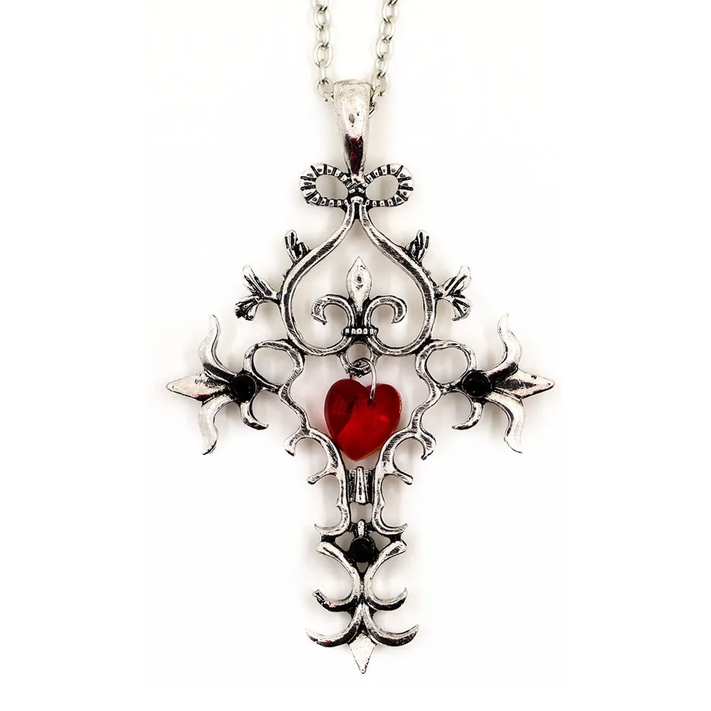 Shadela вампира Дневники Священное Сердце Подвески с крестом cx344|cross necklace|vampire