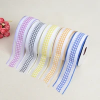british wind ribbon lattice checkered belt diy bow accessories headdress clothing accessories factory direct wholesale material