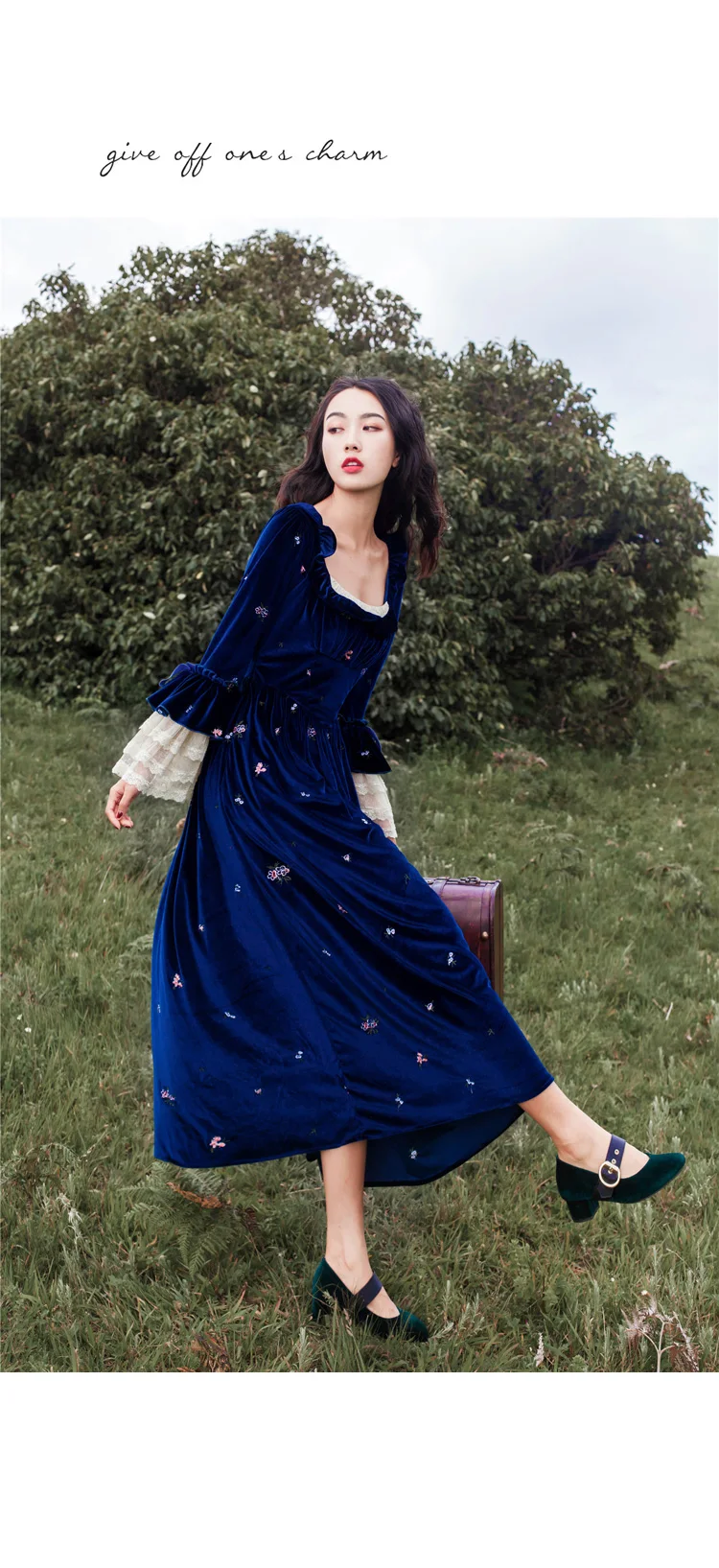 Осень, новинка, vestido, женские платья, Ретро стиль, кружево, длинный рукав, платье