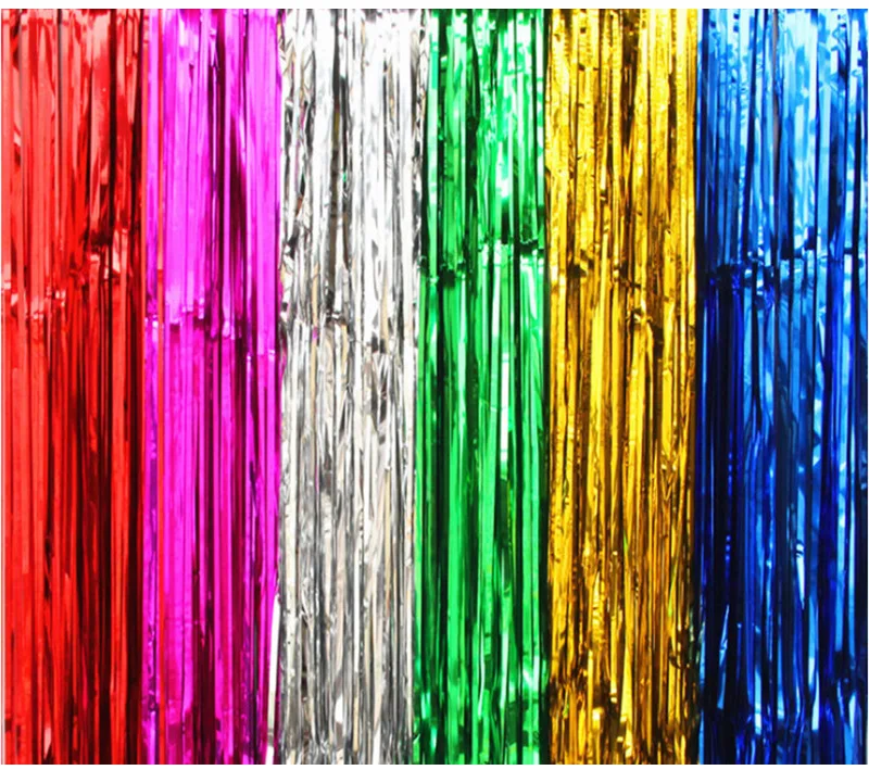 Декоративный дождевой занавес 2 м золотые дождевые занавески для дня рождения