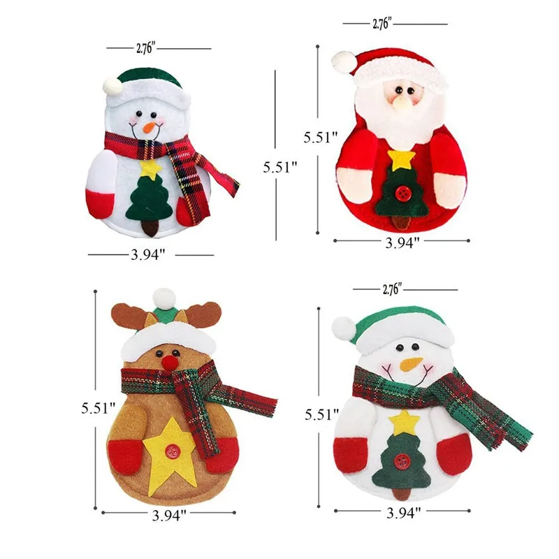 4 шт. Navidad 2018 рождественские украшения для дома Настольный Декор ужина милые